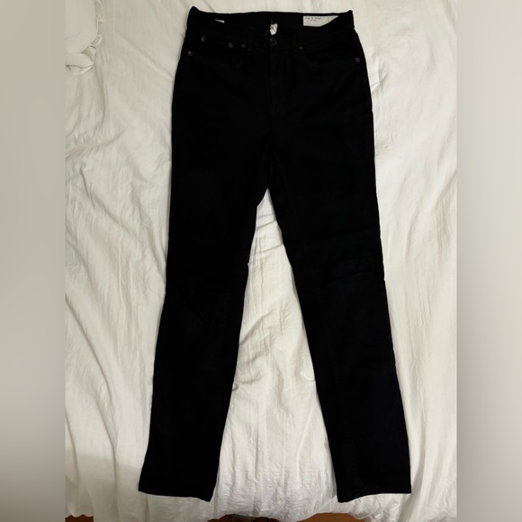 Rag and Bone Nina Black High Rise Skinny Jeans - Picture 4 of 6